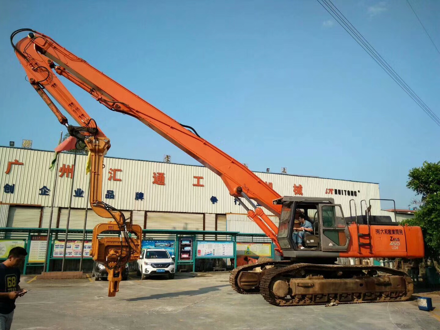 挖掘機(jī)打樁臂、打樁臂、打樁錘、挖掘機(jī)打樁臂廠家
